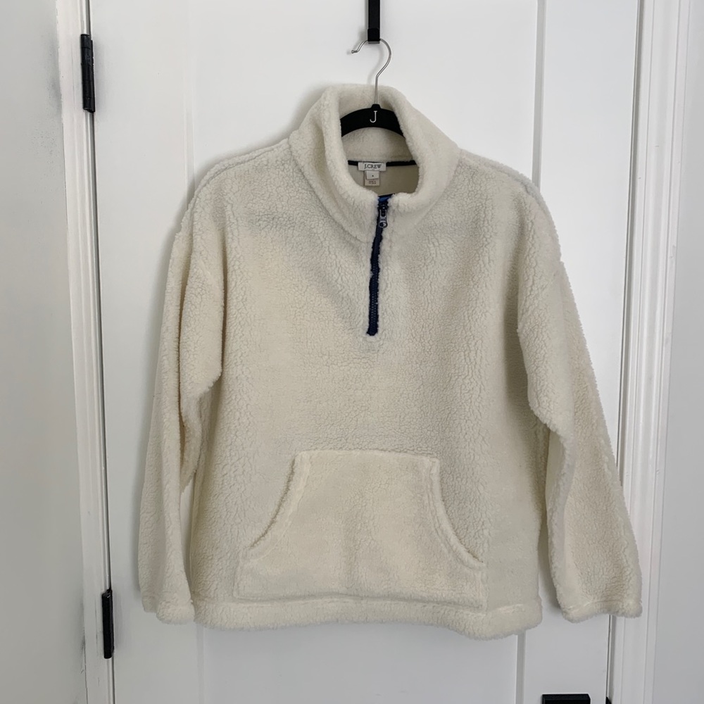 J.Crew Women’s Faux Sherpa 1/4 Zip